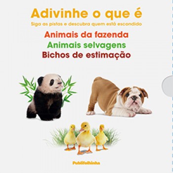 BOX - ADIVINHE O QUE E - AMIMAIS DA FAZENDA, ANIMAIS SELVAGENS, ESTIMACAO