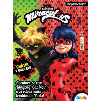 Ladybug - Magazine Pôster: Aventure-se Com Ladybug, Cat Noir E Os Vilões Mais Temidos De Paris!