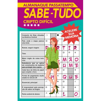 Almanaque Passatempo - Sabe Tudo - Cripto - Nível Difícil