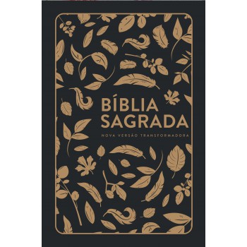 Bíblia NVT Letra Grande - Folhas douradas: Capa Soft Touch