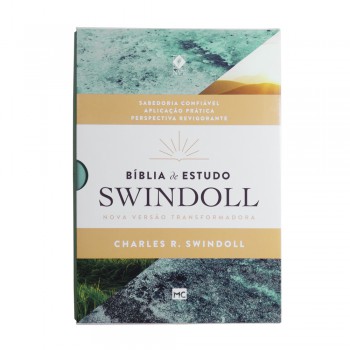 Bíblia de Estudo Swindoll: NVT - Capa Aqua