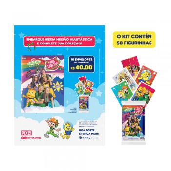 Kit De 10 Envelopes Com 50 Cromos - álbum Oficial Gato Galactico