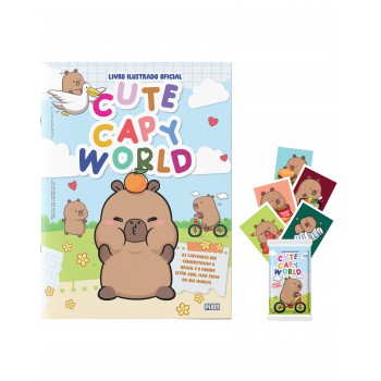 Livro Ilustrado Cute Capy World: Kit álbum Cortesia + 10 Envelopes (50 Cromos)