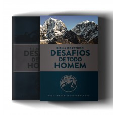 Bíblia de Estudo: Desafios de todo homem - 3ª edição - NVT: Capa Azul e Cinza