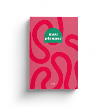 Meu Planner 2024 - Capa Rosa Com Ondulações