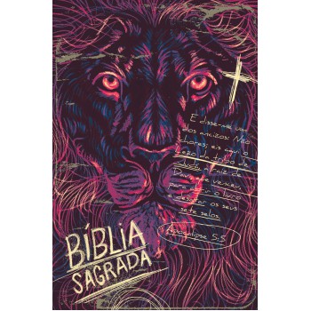 Bíblia Acf Slim Lion Chalk Letra Normal: Almeida Corrigida Fiel