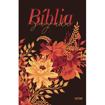 Bíblia Nvi Luxo Slim - Buquê De Flores: Letra Grande