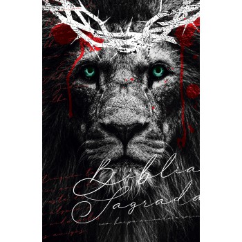 Bíblia Arc 860 Leão Coroa De Espinhos - Letra Normal: Almeida Revista E Corrigida