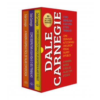 Box Dale Carnegie - Autoconfiança, Oratória E Produtividade - 3 Livros De Desenvolvimento Pessoal