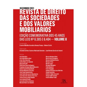 Revista De Direito Das Sociedades E Dos Valores Mobiliários: Edição Comemorativa Dos 45 Anos Das Leis Nº 6.385 E 6.404