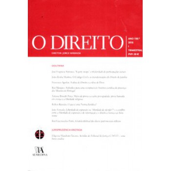 O Direito: Ano 150, 2018 - I