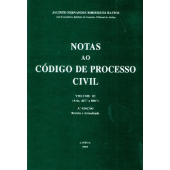 Notas Ao Código De Processo Civil