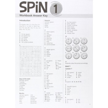 Spin 1: Answer Key Workbook