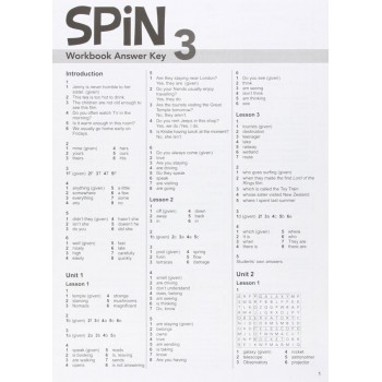 Spin 3: Answer Key Workbook