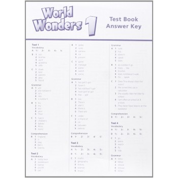 World Wonders 1: Test Book Answer Key