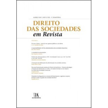 Direito Das Sociedades Em Revista: Ano 9 (março, 2017) Volume 17