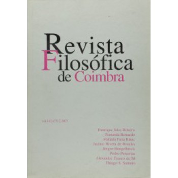 Revista Filosófica De Coimbra: Nº 31 - 2007