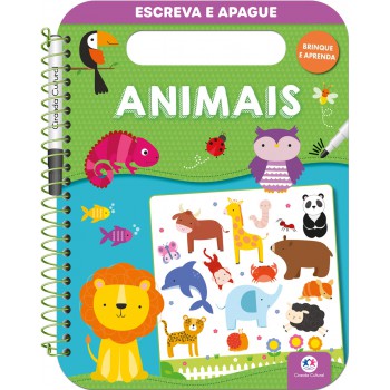 Animais - Escreva E Apague - Livro Com Espiral