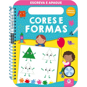 Cores E Formas - Escreva E Apague - Livro Com Espiral