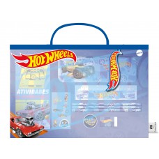 Hot Wheels - Livro Maleta Divertida Com Lápis E Cartela De Adesivos