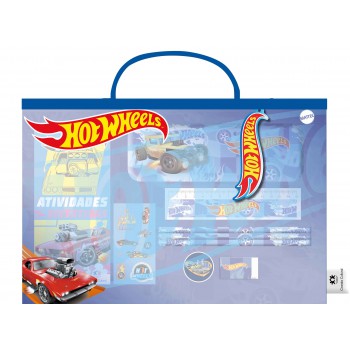 Hot Wheels - Livro Maleta Divertida Com Lápis E Cartela De Adesivos