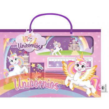 Unic-rnios - Livro Maleta Divertida Com Lápis E Cartela De Adesivos