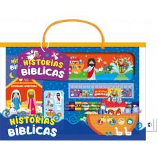 Hist-rias Bíblicas - Livro Maleta Divertida Com Lápis E Cartela De Adesivos