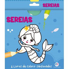 Sereias - 2 Livros De Colorir Sanfonados
