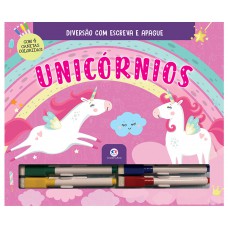 Unicórnios - Com Canetas Coloridas Para Escrever A Apagar