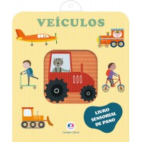 Veículos - Livro Sensorial De Pano Para Bebês