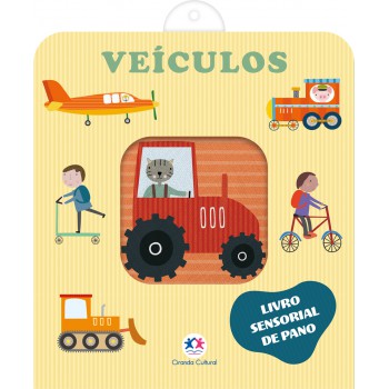 Veículos - Livro Sensorial De Pano Para Bebês