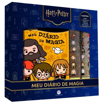 Harry Potter - Meu Diário De Magia Com Varinha-caneta E Adesivos