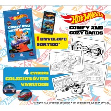 Hot Wheels - Comfy And Cozy 4 Cards Para Colorir E Colecionar