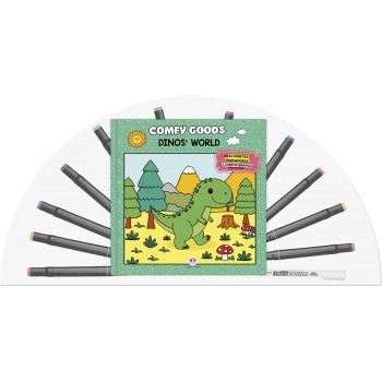 Dinos World - Livro Para Colorir Com 12 Canetinhas