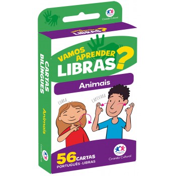 Flash Cards - Animais Em Libras - Com Qr Code Para Aprender Os Sinais
