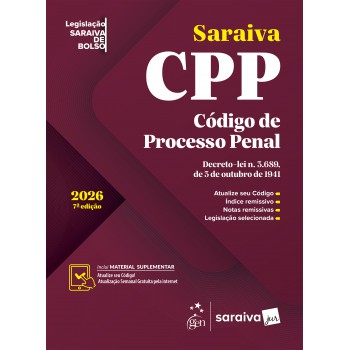 C-digo De Processo Penal - Legislação Saraiva De Bolso - 7ª Edição 2026
