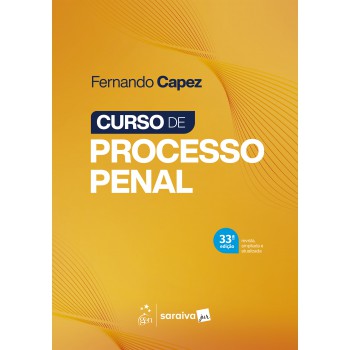 Curso De Processo Penal - 33ª Edição 2026