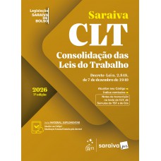 Clt - Legislação Saraiva De Bolso - 16ª Edição 2026