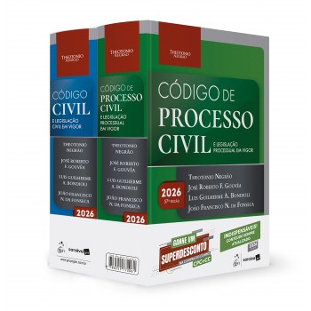 Kit C-digo Civil E Processo Civil - Legislação Processual Em Vigor - 18ª Edição 2026