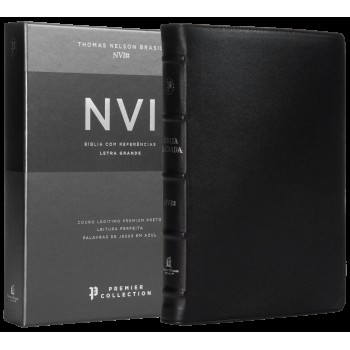 Bíblia Sagrada Nvi Premier Collection, Couro Legítimo, Capa Preta, Leitura Perfeita