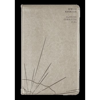 Bíblia Sagrada Slim Ac, Luxo, Couro-soft, Cinza