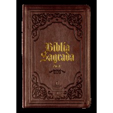 Bíblia Sagrada Slim Ac, Luxo, Couro-soft, Marrom