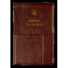 Bíblia Sagrada Slim Ac, Luxo, Couro-soft , Marrom, Com Bolso Bíblia Sagrada Slim Ac, Luxo, Couro-soft , Marrom, Com Bolso