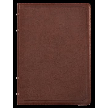 Bíblia Ac Com Referências Cruzadas E Palavras De Jesus Em Azul, Couro-soft Mogno, Letra Grande, Leitura Perfeita