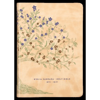 Bíblia Bilíngue Nvi/niv, Português/inglês, Couro-soft, Bege, Leitura Perfeita