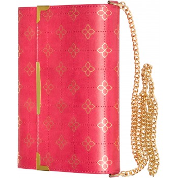 Bíblia Pocket Nvi, Capa Luxo Carteira Rosa Com Corrente, Leitura Perfeita
