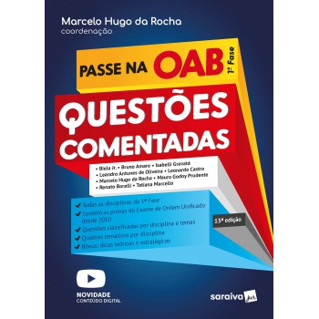 Passe Na Oab - 1ª Fase Da Fgv - Questões Comentadas - 13ª Edição 2022