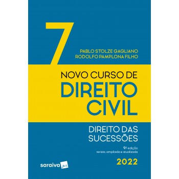 Novo Curso De Direito Civil - Direito Das Sucessões - Vol 7 - 9ª Edição 2022