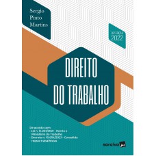 Direito Do Trabalho - 38ª Edição 2022