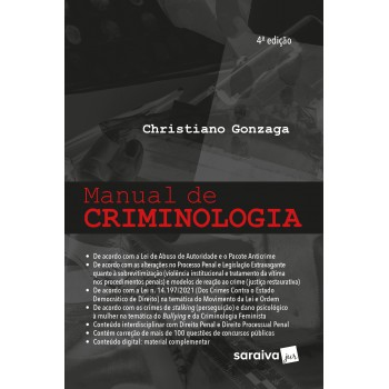 Manual De Criminologia - 4ª Edição 2023